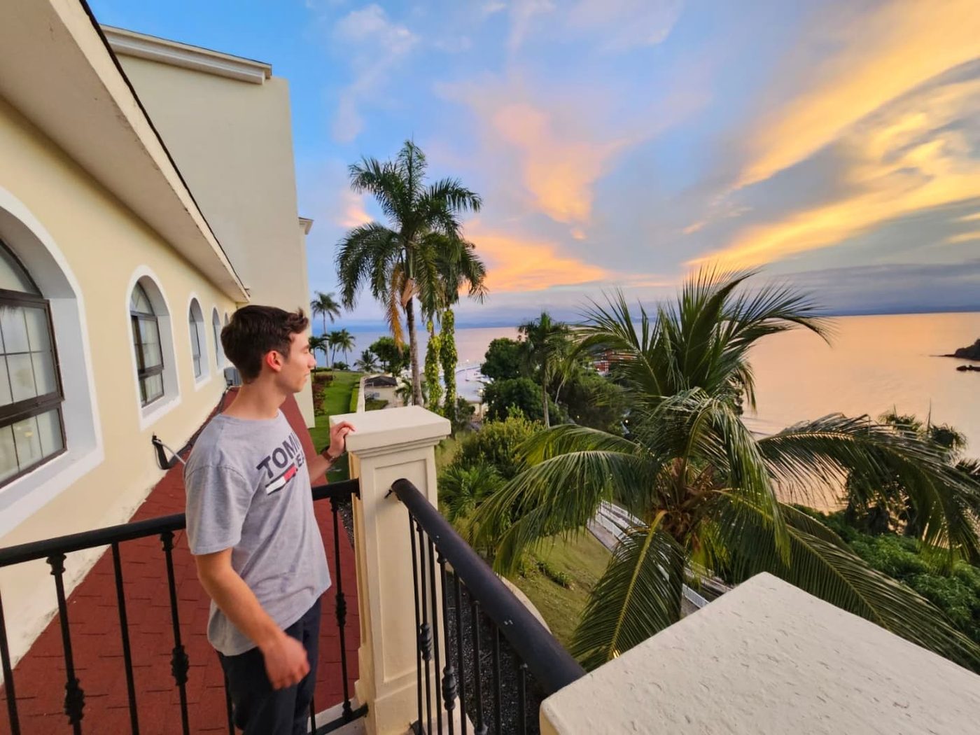 Sunset from a balcony in the Dominican Republic