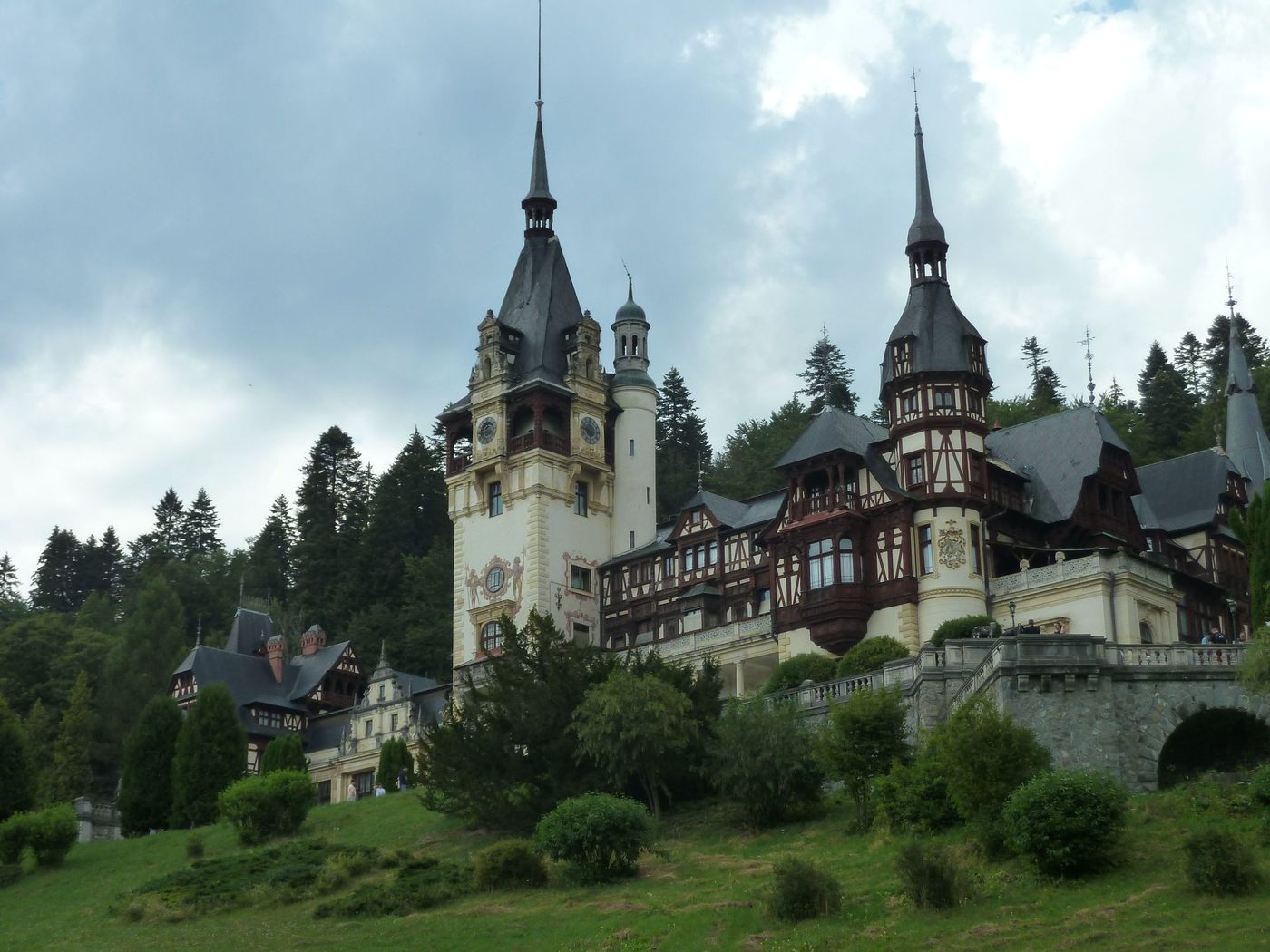 Peleș Castle in the Carpathian Mountains