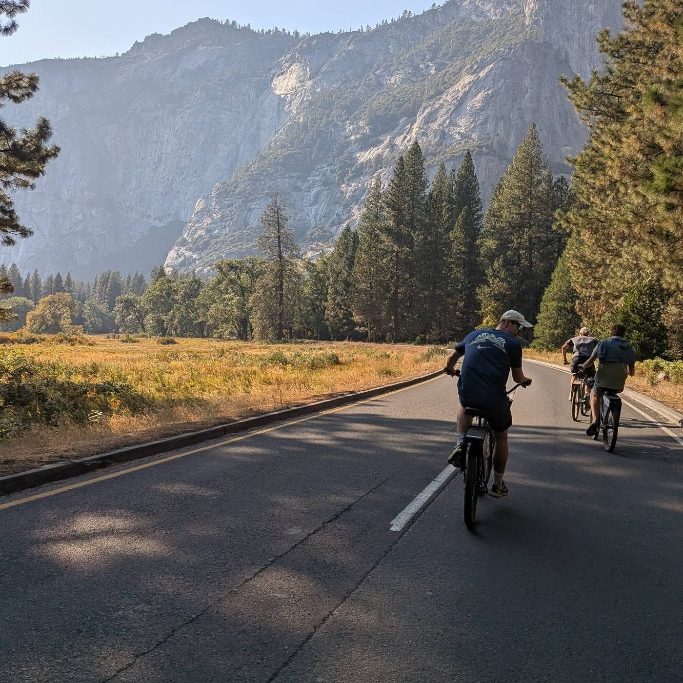 Biking through Yosemite Valley